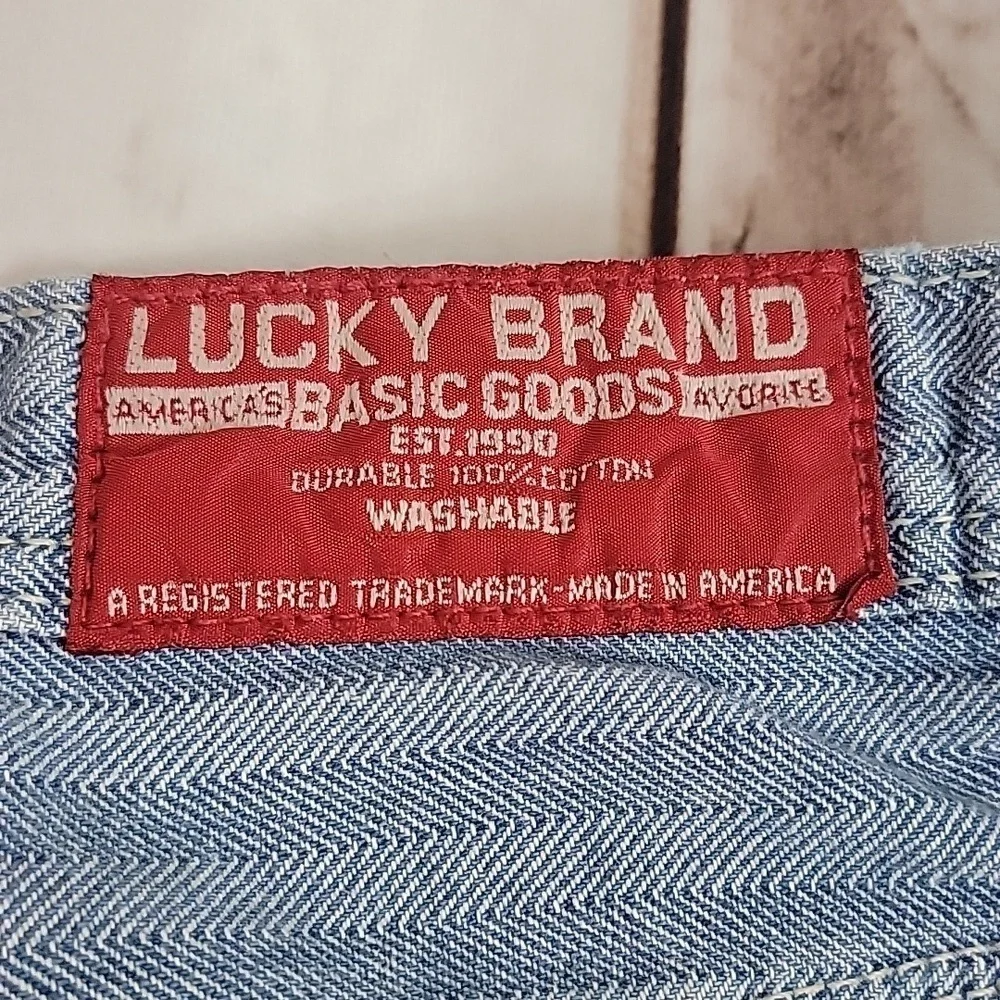 Lucky Brand Mens Carpenter Style Denim Jean Shorts Made in the USA Light Wash 33